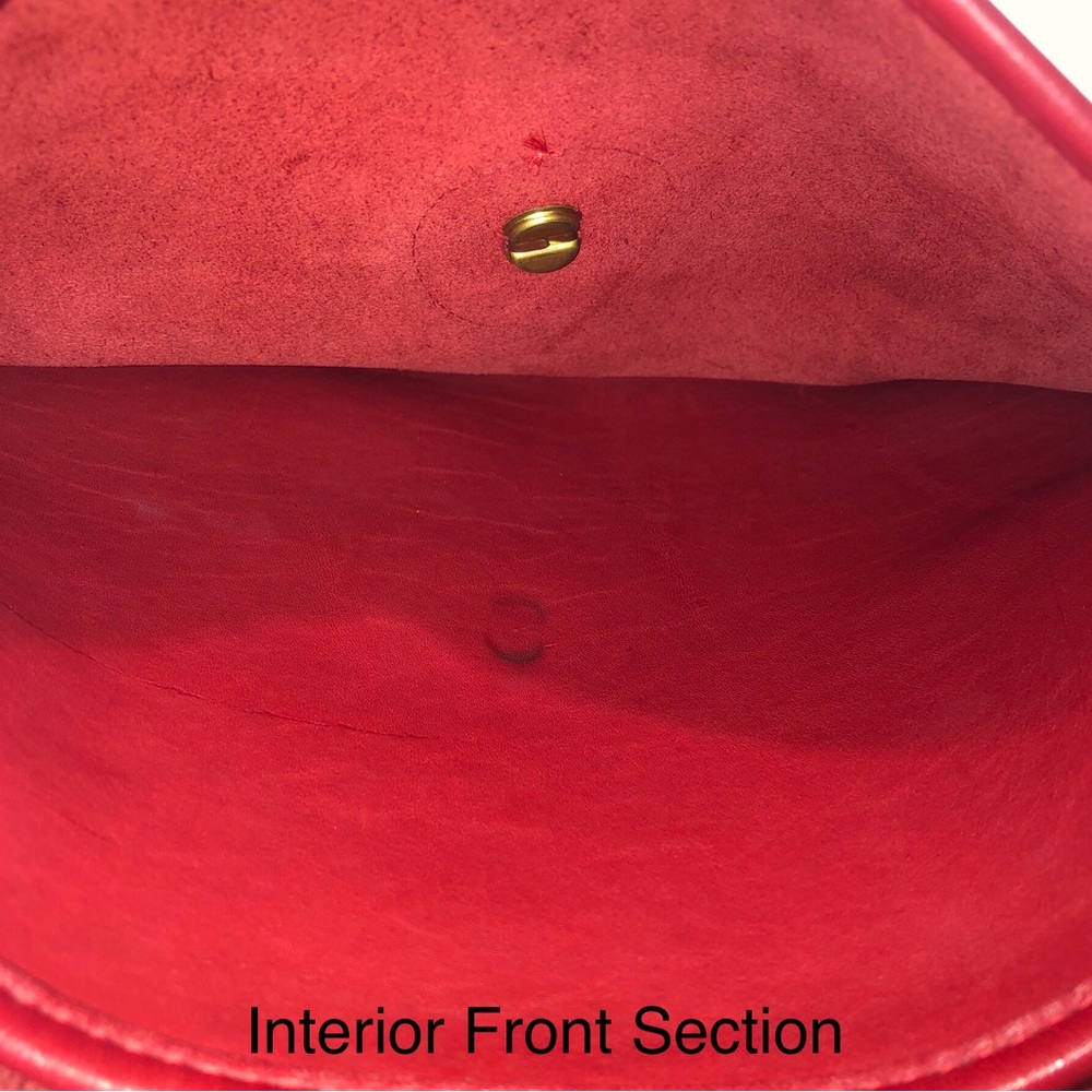 Vintage COACH Willis Red Glove Tanned Top Handle Crossbody Bag 9927 USA COA - Picture 7 of 17
